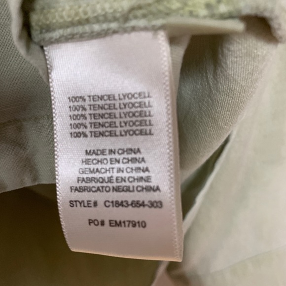 Anthro Cloth & Stone Green Tencel Shirt S - Picture 5 of 7